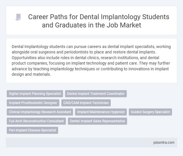 Career Paths for Dental Implantology Students and Graduates in the Job Market