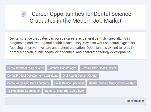 Career Opportunities for Dental Science Graduates in the Modern Job Market