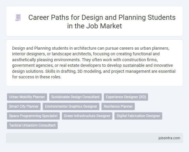 Career Paths for Design and Planning Students in the Job Market