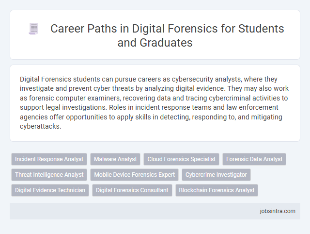 Career Paths in Digital Forensics for Students and Graduates