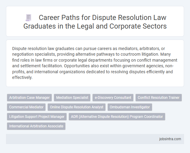 Career Paths for Dispute Resolution Law Graduates in the Legal and Corporate Sectors