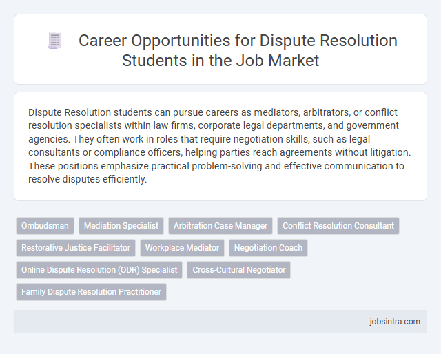 Career Opportunities for Dispute Resolution Students in the Job Market