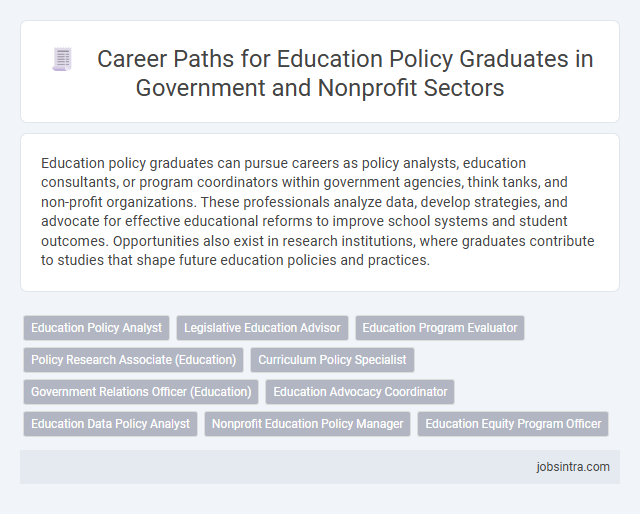 Career Paths for Education Policy Graduates in Government and Nonprofit Sectors
