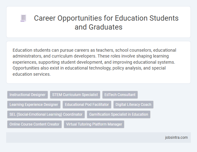 Career Opportunities for Education Students and Graduates