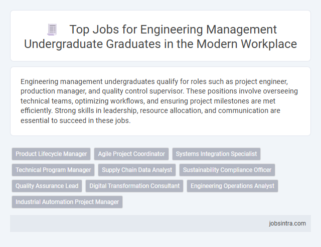 Top Jobs for Engineering Management Undergraduate Graduates in the Modern Workplace