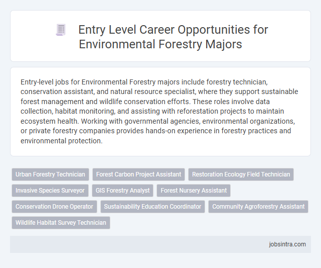 Entry Level Career Opportunities for Environmental Forestry Majors