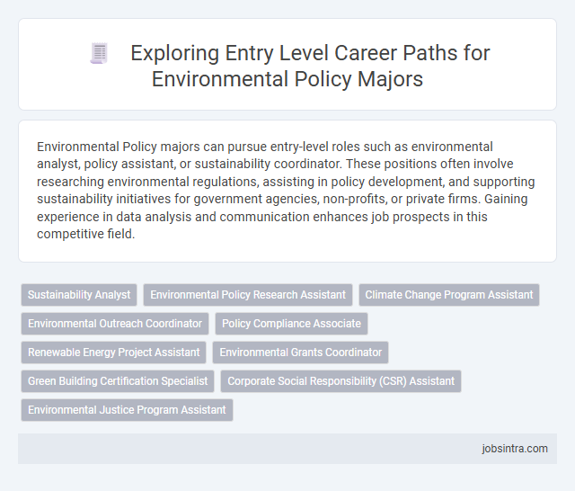 Exploring Entry Level Career Paths for Environmental Policy Majors