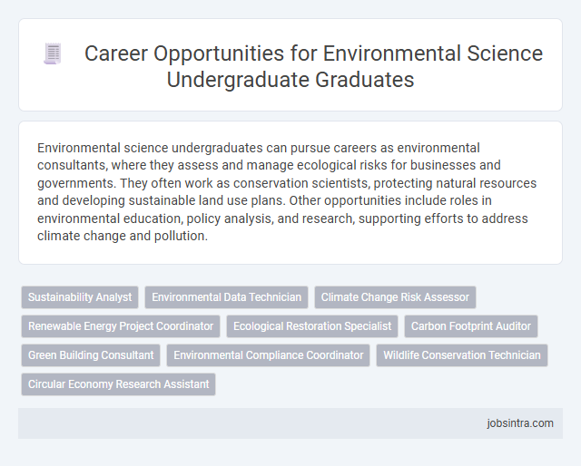 Career Opportunities for Environmental Science Undergraduate Graduates