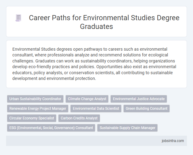 Career Paths for Environmental Studies Degree Graduates