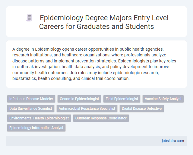Epidemiology Degree Majors Entry Level Careers for Graduates and Students