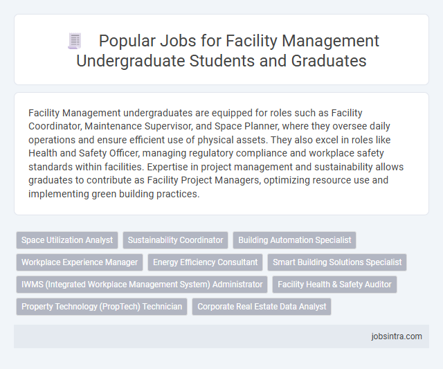 Popular Jobs for Facility Management Undergraduate Students and Graduates