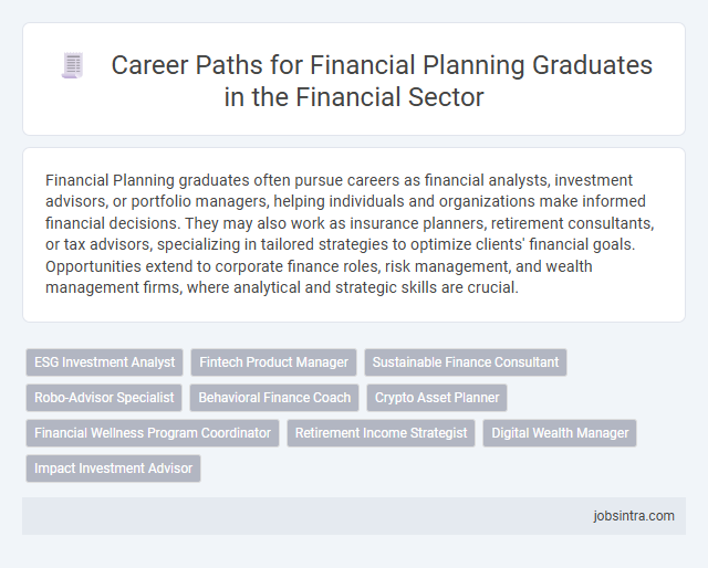 Career Paths for Financial Planning Graduates in the Financial Sector