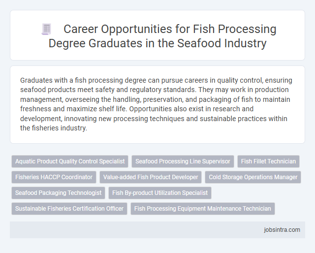 Career Opportunities for Fish Processing Degree Graduates in the Seafood Industry