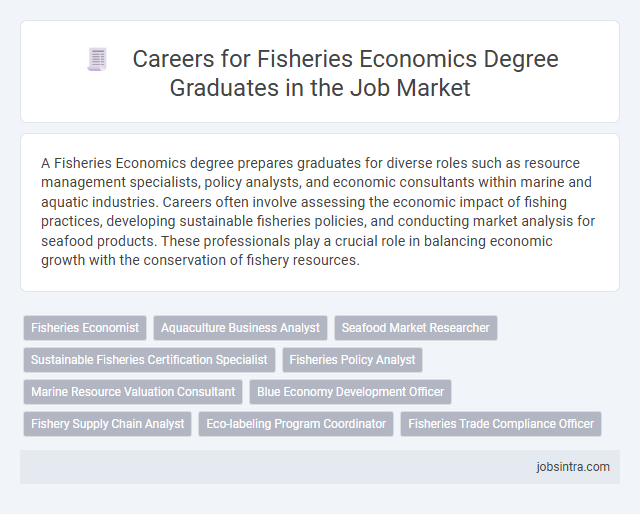 Careers for Fisheries Economics Degree Graduates in the Job Market