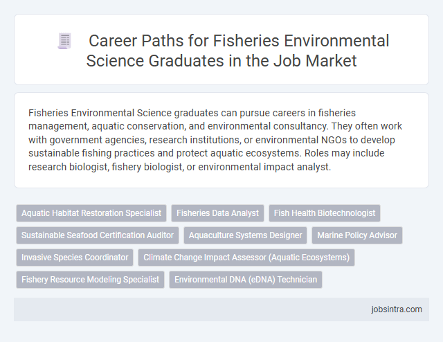 Career Paths for Fisheries Environmental Science Graduates in the Job Market