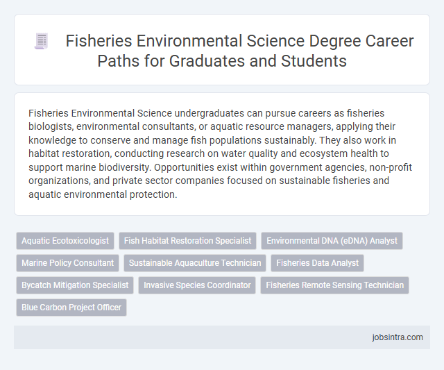 Fisheries Environmental Science Degree Career Paths for Graduates and Students