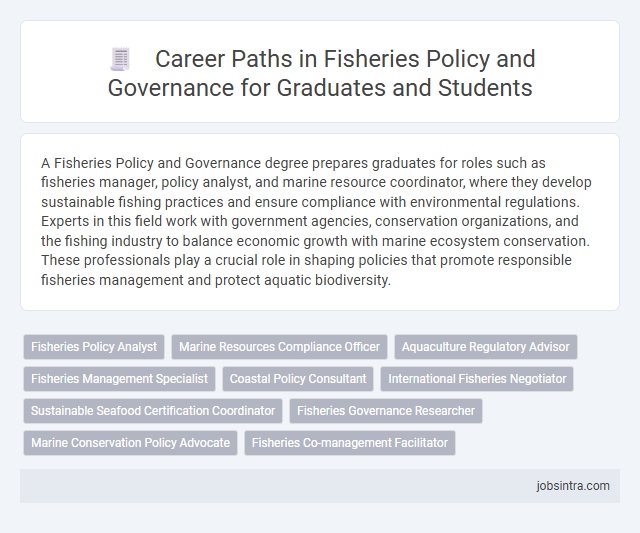 Career Paths in Fisheries Policy and Governance for Graduates and Students