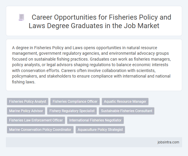 Career Opportunities for Fisheries Policy and Laws Degree Graduates in the Job Market