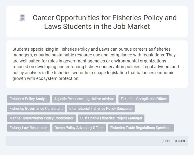 Career Opportunities for Fisheries Policy and Laws Students in the Job Market