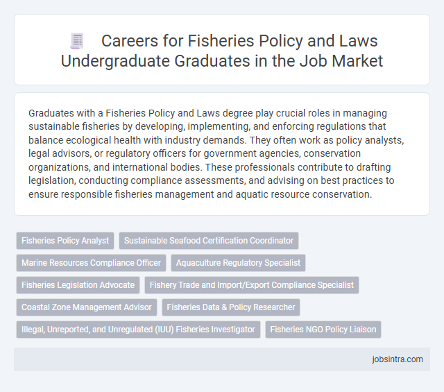Careers for Fisheries Policy and Laws Undergraduate Graduates in the Job Market