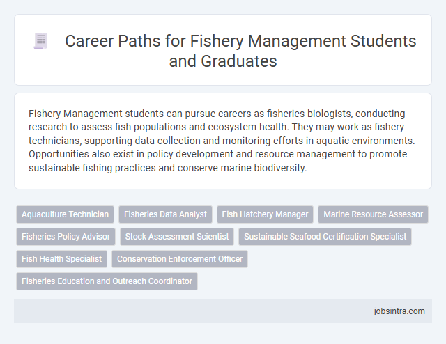 Career Paths for Fishery Management Students and Graduates