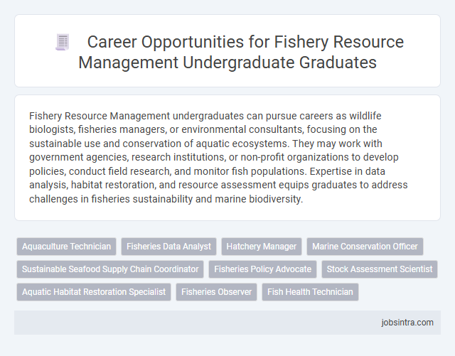 Career Opportunities for Fishery Resource Management Undergraduate Graduates