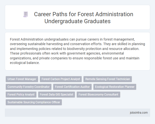 Career Paths for Forest Administration Undergraduate Graduates