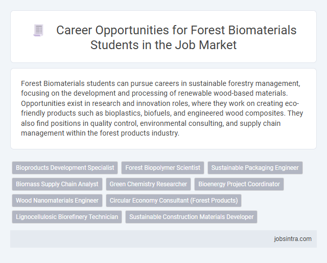 Career Opportunities for Forest Biomaterials Students in the Job Market