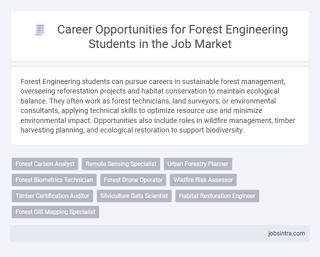 Career Opportunities for Forest Engineering Students in the Job Market