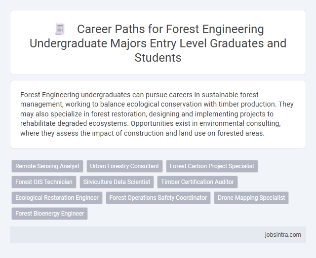 Career Paths for Forest Engineering Undergraduate Majors Entry Level Graduates and Students