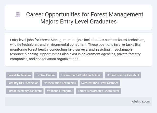Career Opportunities for Forest Management Majors Entry Level Graduates