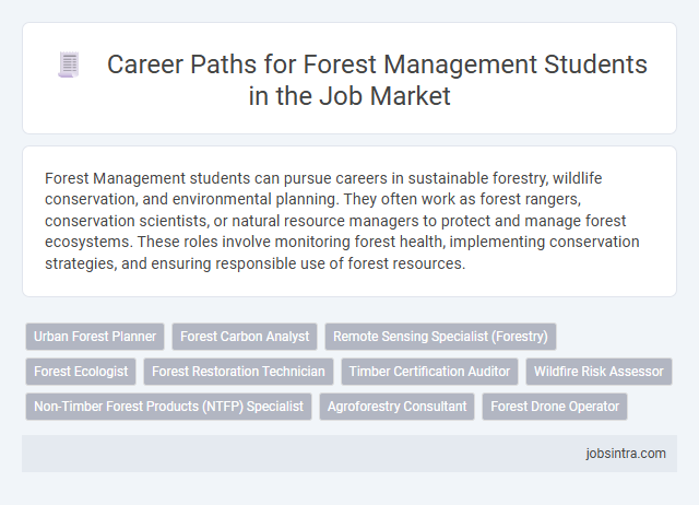 Career Paths for Forest Management Students in the Job Market