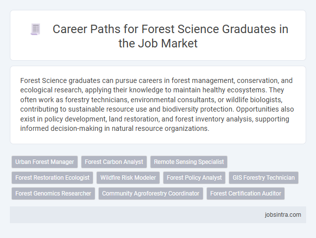 Career Paths for Forest Science Graduates in the Job Market