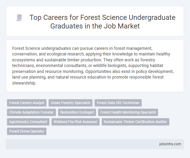 Top Careers for Forest Science Undergraduate Graduates in the Job Market