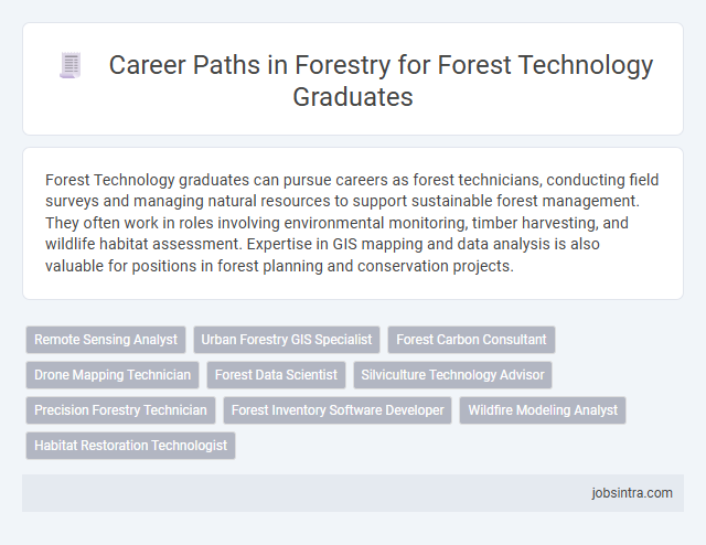 Career Paths in Forestry for Forest Technology Graduates