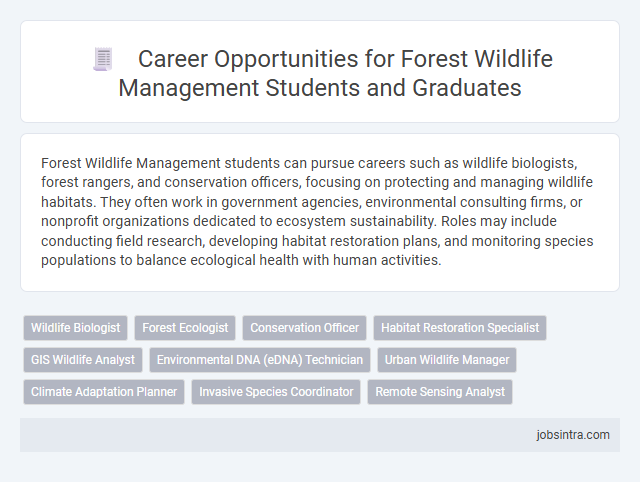 Career Opportunities for Forest Wildlife Management Students and Graduates