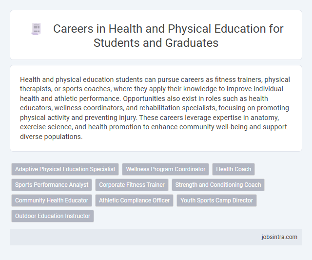 Careers in Health and Physical Education for Students and Graduates