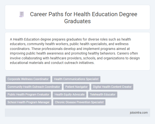 Career Paths for Health Education Degree Graduates