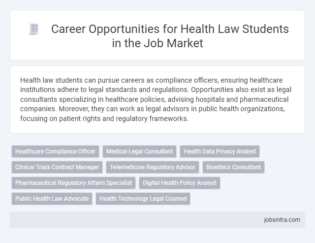 Career Opportunities for Health Law Students in the Job Market