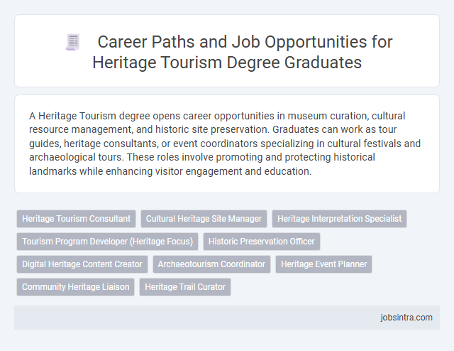 Career Paths and Job Opportunities for Heritage Tourism Degree Graduates