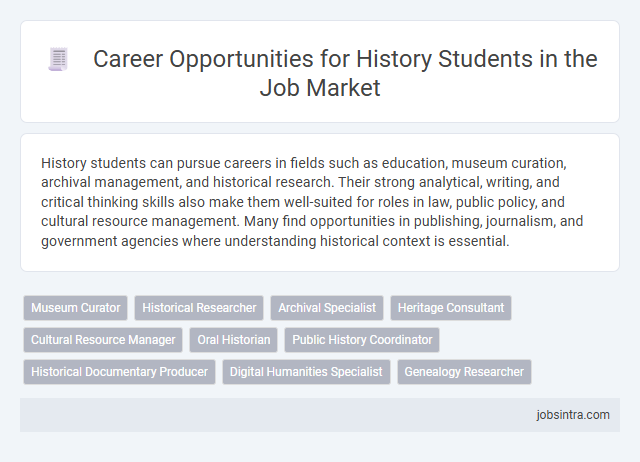 Career Opportunities for History Students in the Job Market