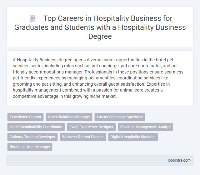 Top Careers in Hospitality Business for Graduates and Students with a Hospitality Business Degree