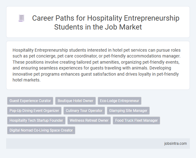 Career Paths for Hospitality Entrepreneurship Students in the Job Market