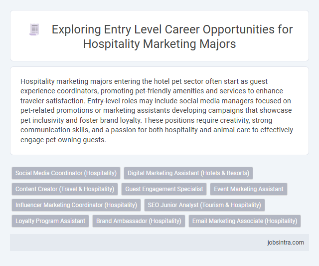 Exploring Entry Level Career Opportunities for Hospitality Marketing Majors