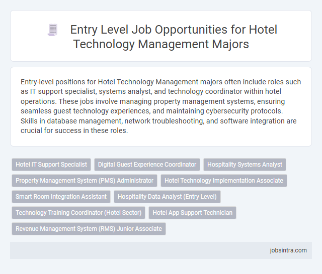 Entry Level Job Opportunities for Hotel Technology Management Majors