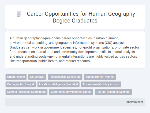 Career Opportunities for Human Geography Degree Graduates