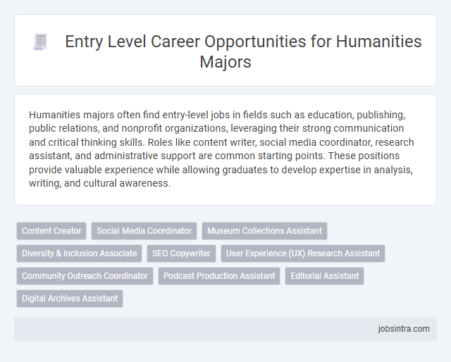Entry Level Career Opportunities for Humanities Majors