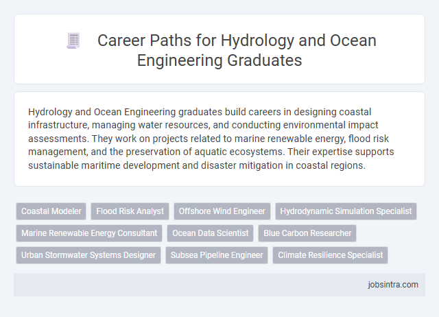 Career Paths for Hydrology and Ocean Engineering Graduates