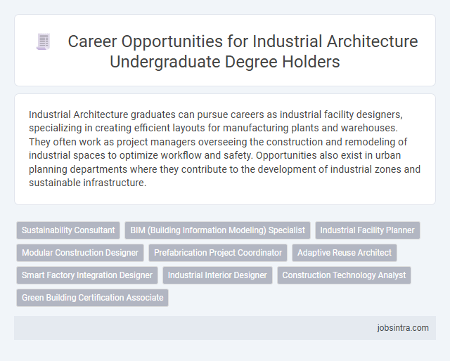 Career Opportunities for Industrial Architecture Undergraduate Degree Holders