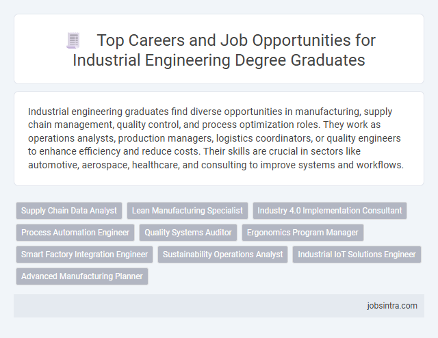 Top Careers and Job Opportunities for Industrial Engineering Degree Graduates